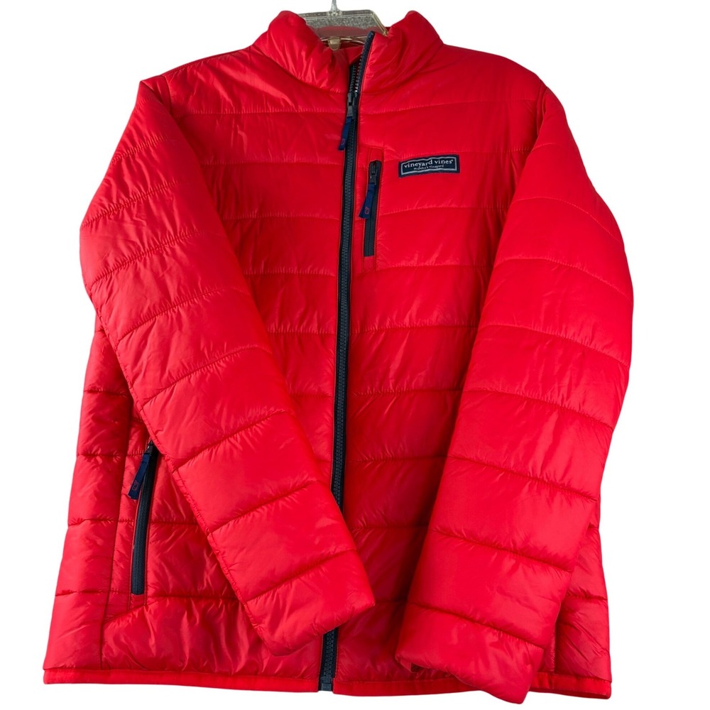 Vineyard Vines Boys‎ XL Primaloft Puffer Jacket Red Lighweight Performance Coat